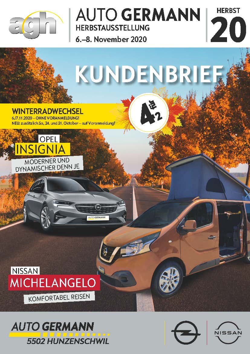 Kundenbrief Herbst 2020