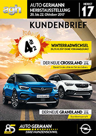 Kundenbrief Herbst 2017 Opel